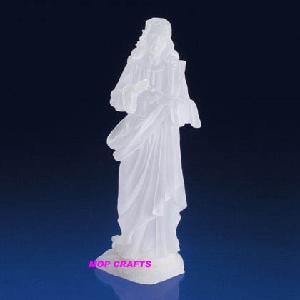 Jesus With Light, Frosted Jesus, Frost Polyresin